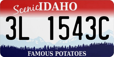 ID license plate 3L1543C