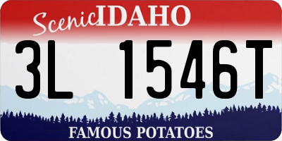 ID license plate 3L1546T
