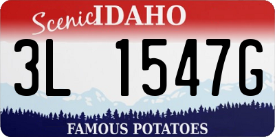 ID license plate 3L1547G
