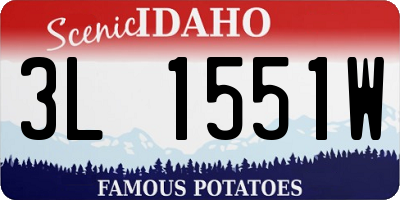 ID license plate 3L1551W