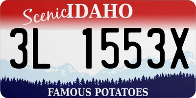 ID license plate 3L1553X