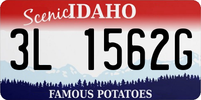 ID license plate 3L1562G