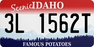 ID license plate 3L1562T