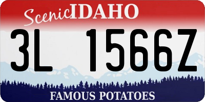 ID license plate 3L1566Z