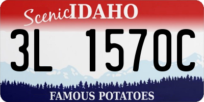 ID license plate 3L1570C