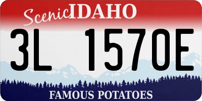 ID license plate 3L1570E