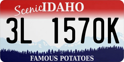 ID license plate 3L1570K