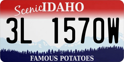 ID license plate 3L1570W