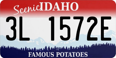 ID license plate 3L1572E