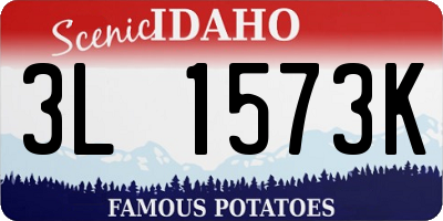 ID license plate 3L1573K