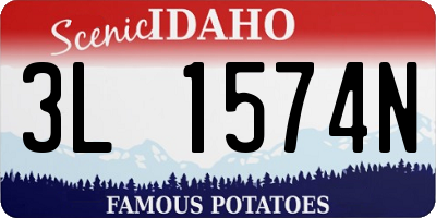 ID license plate 3L1574N