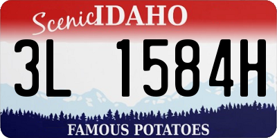 ID license plate 3L1584H