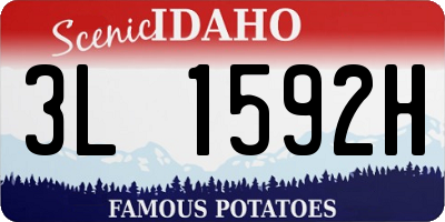 ID license plate 3L1592H