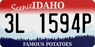ID license plate 3L1594P
