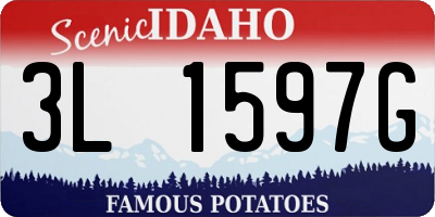 ID license plate 3L1597G
