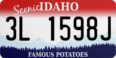 ID license plate 3L1598J