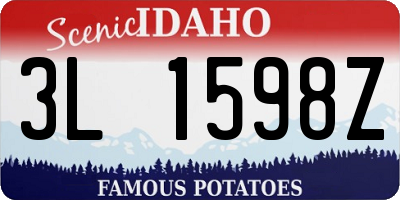 ID license plate 3L1598Z