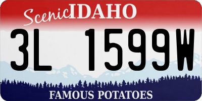 ID license plate 3L1599W