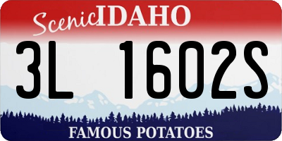 ID license plate 3L1602S