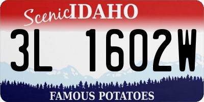 ID license plate 3L1602W