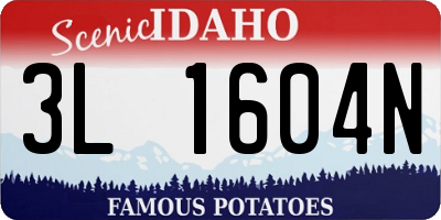 ID license plate 3L1604N