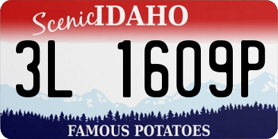 ID license plate 3L1609P