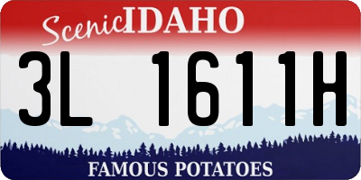 ID license plate 3L1611H