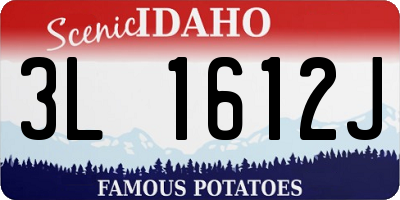 ID license plate 3L1612J
