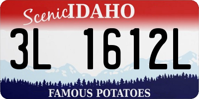 ID license plate 3L1612L