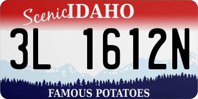 ID license plate 3L1612N