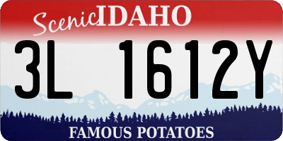 ID license plate 3L1612Y