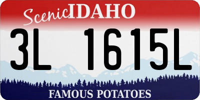 ID license plate 3L1615L