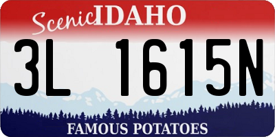 ID license plate 3L1615N