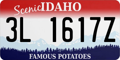 ID license plate 3L1617Z