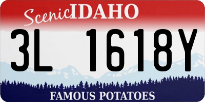 ID license plate 3L1618Y