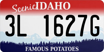 ID license plate 3L1627G