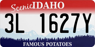 ID license plate 3L1627Y