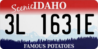 ID license plate 3L1631E