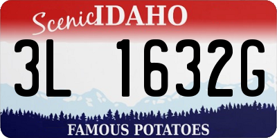 ID license plate 3L1632G