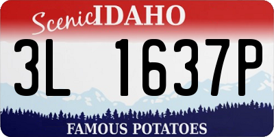 ID license plate 3L1637P