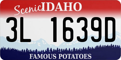 ID license plate 3L1639D