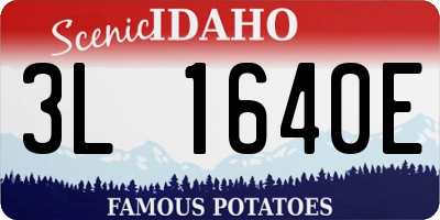 ID license plate 3L1640E