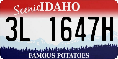 ID license plate 3L1647H