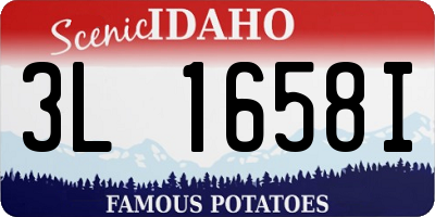 ID license plate 3L1658I