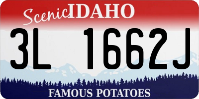 ID license plate 3L1662J