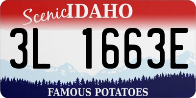 ID license plate 3L1663E