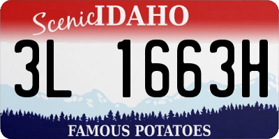 ID license plate 3L1663H
