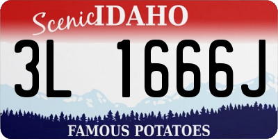 ID license plate 3L1666J