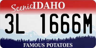 ID license plate 3L1666M
