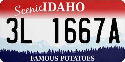 ID license plate 3L1667A